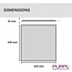 PURPL LED Paneel - 62x62 - 4000K Helder wit - 20W - 3600 lm - 180 lm/W - UGR<19 - IP50 - Flikkervrij - Back-lit
