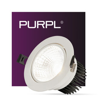 PURPL LED Inbouwspot - 7W - 4000K - Ø108mm - Dimbaar - IP40 - Kantelbaar - Rond - Wit