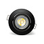 PURPL LED GU10 spot inbouw armatuur - Zink - Ø83mm - Zwart - Kantelbaar IP20 Rond