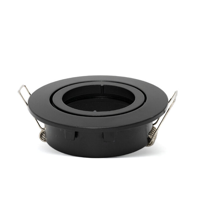 PURPL LED GU10 spot inbouw armatuur - Zink - Ø83mm - Zwart - Kantelbaar IP20 Rond