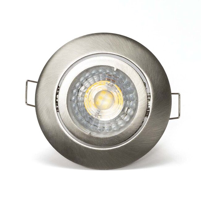 PURPL LED GU10 spot inbouw armatuur - Zink - Ø83mm - RVS - Kantelbaar IP20 Rond