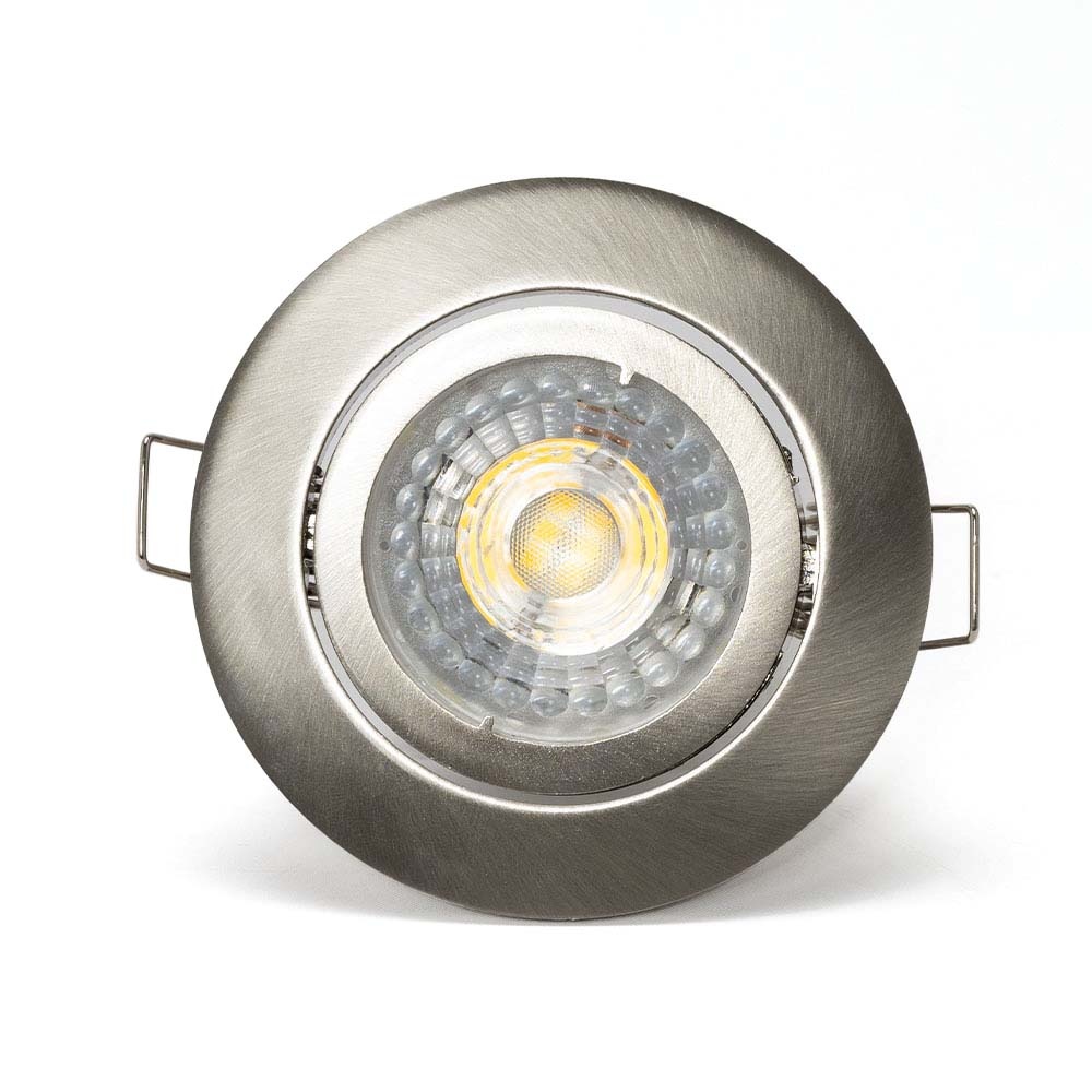 PURPL LED GU10 spot inbouw armatuur - Zink - Ø83mm - RVS - Kantelbaar IP20 Rond, foto 2 van 6