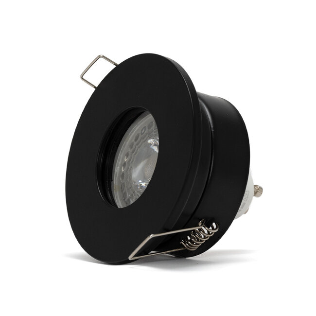 PURPL LED Inbouwspot Armatuur GU10 - Ø83 mm - IP65 Waterdicht - Zwart - Incl. Fitting