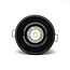 PURPL LED GU10 spot inbouw armatuur - Verdiept - Ø93mm - Zwart - Kantelbaar IP20 Rond