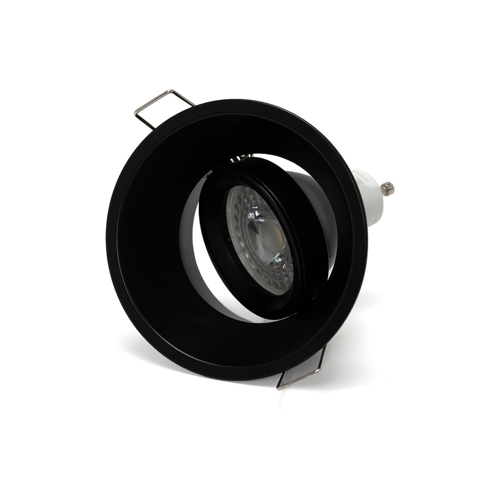 PURPL LED GU10 spot inbouw armatuur - Verdiept - Ø93mm - Zwart - Kantelbaar IP20 Rond, foto 3 van 6