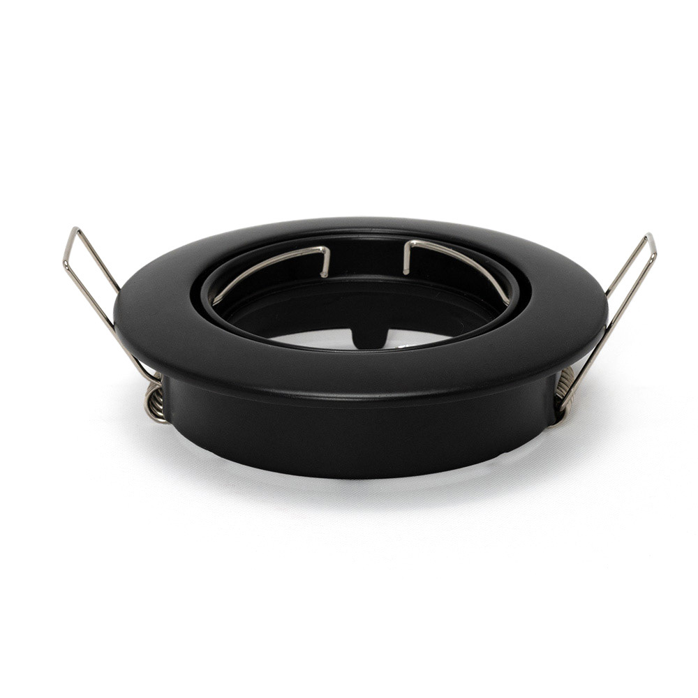 PURPL LED GU10 spot inbouw armatuur - Alu - Ø84mm - Zwart - Kantelbaar IP20 Rond, foto 3 van 6