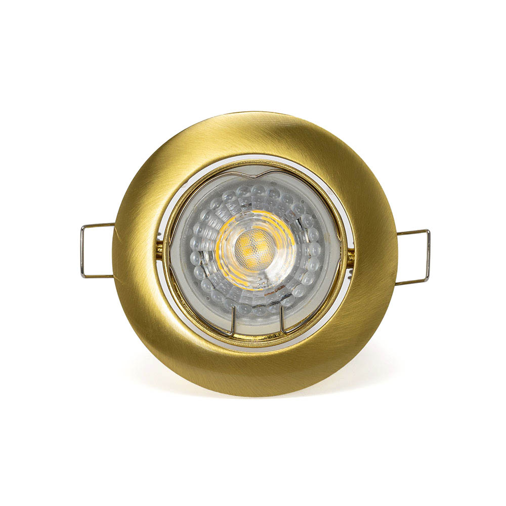 PURPL LED GU10 spot inbouw armatuur - Alu - Ø84mm - Goud - Kantelbaar IP20 Rond, foto 2 van 6