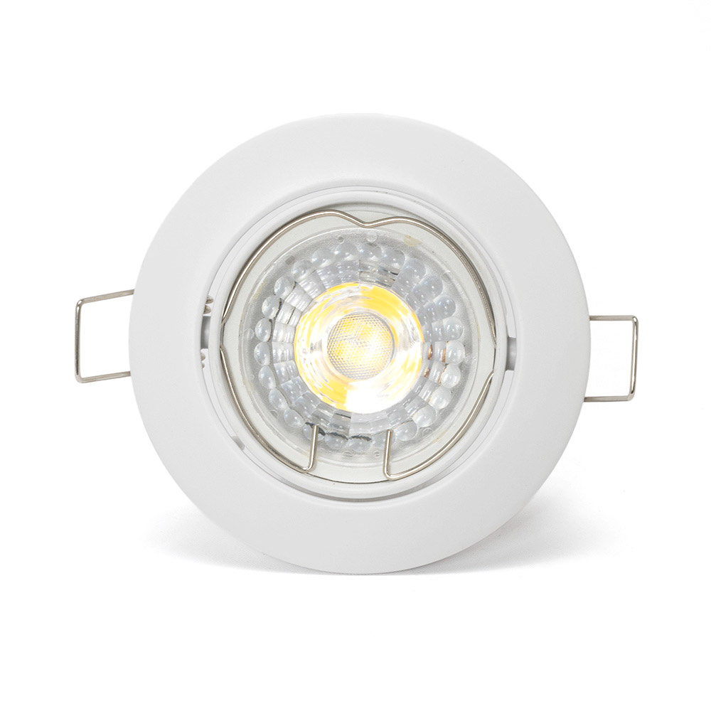 PURPL LED GU10 spot inbouw armatuur - Alu - Ø84mm - Wit - Kantelbaar IP20 Rond, foto 2 van 6