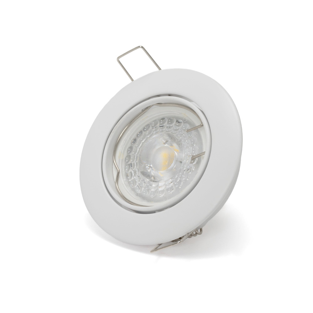 PURPL LED GU10 spot inbouw armatuur - Alu - Ø84mm - Wit - Kantelbaar IP20 Rond, foto 4 van 6