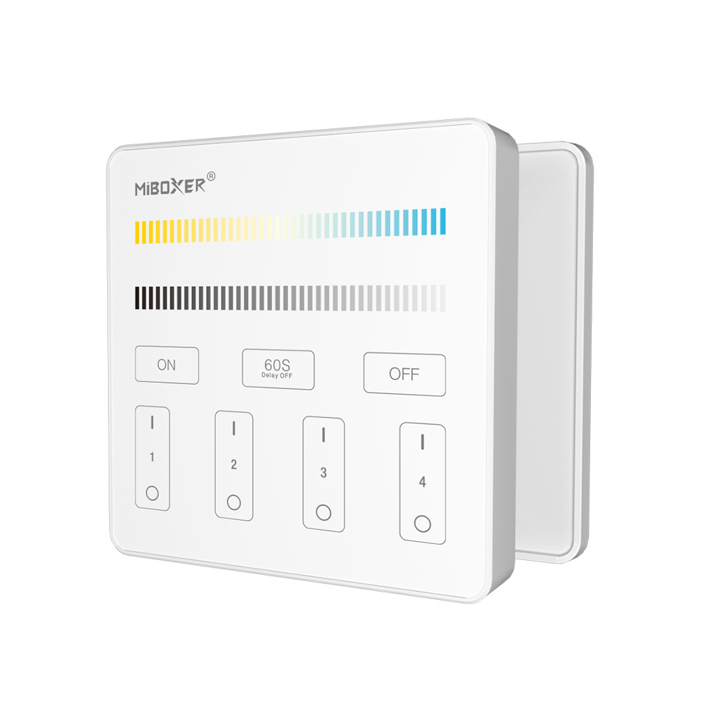 MiBoxer/Mi-Light MiBoxer Wandbediening - B2 - 4-zone - CCT (2700K-6500K) - Draadloos 2,4 GHz - Wit, foto 3 van 5