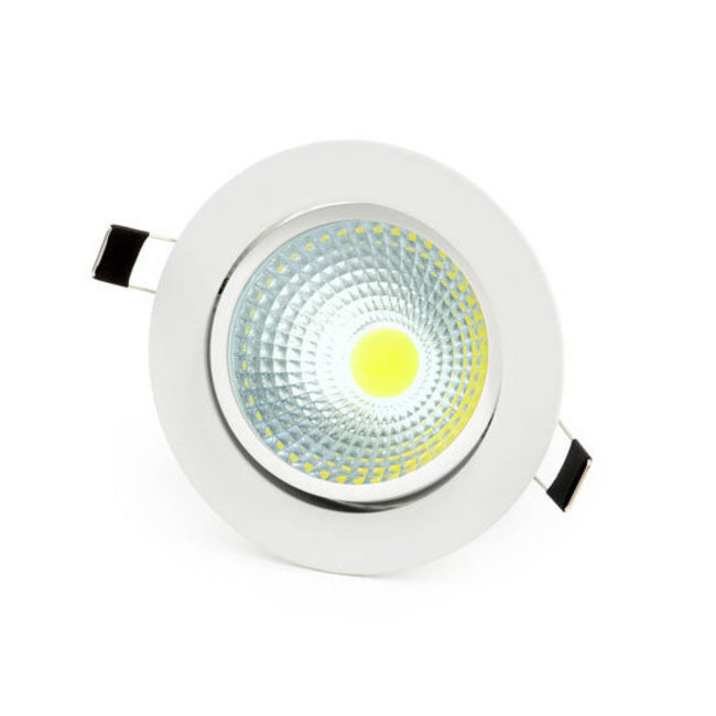 LED Einbauspot Weiß 7W Ø108mm 6000K Kaltweiß Schwenkbar