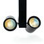 PURPL Doppelter LED Strahler für 3-Phasige Schienenbeleuchtung 4-adrig Dual Weiß 2x20W  Schwarz