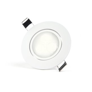 LED Einbauspot Weiß 3W Ø85mm 4000K Neutralweiß Schwenkbar