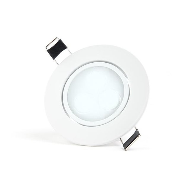 LED Einbauspot Weiß 3W Ø85mm 6000K Kaltweiß Schwenkbar