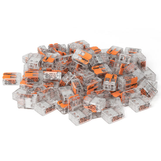WAGO Box mit 100 Stück Verbindungsklemmen