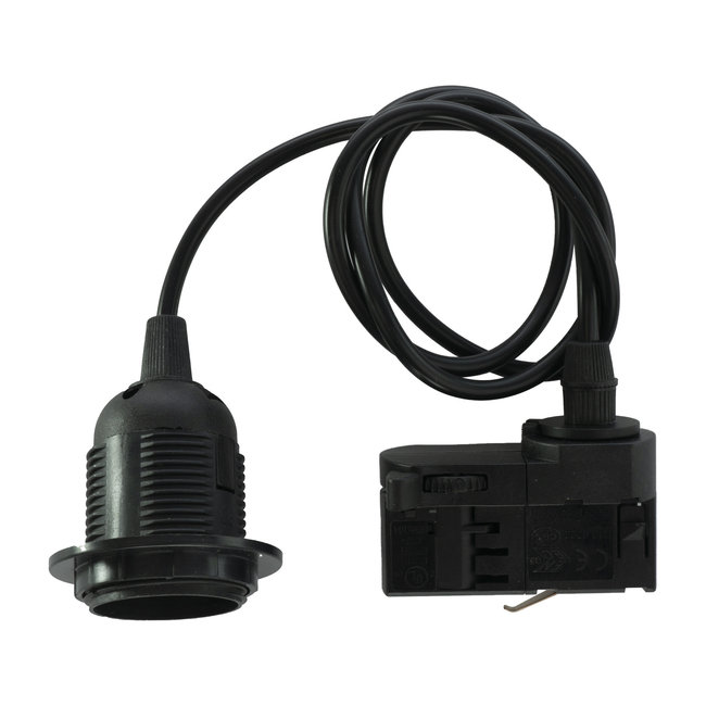 Powergear LED-Schienenleuchten E27 Sockel mit Kabel Schwarz