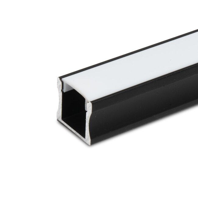 PURPL LED-Streifen Profil Schwarz 1,5m | 17,5x15mm | Aufputzmontage