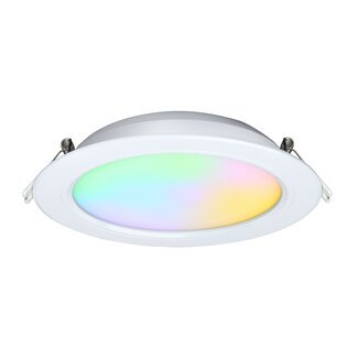 LED Einbaustrahler - ø180mm - RGB+CCT - 12W - Rund - Weiß - FUT066