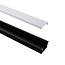 PURPL LED Streifen Profil Aluminium 1,5m 17,5 x 7mm Einbau Schwarz