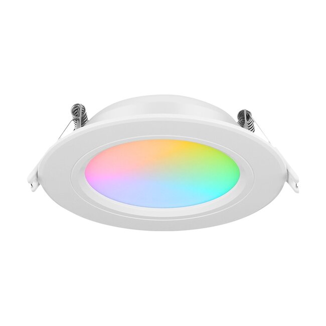 LED Einbaustrahler - ø120mm - RGB+CCT - 6W - Rund - Weiß - FUT068