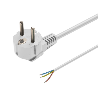EU Stecker Stromkabel 16A | 1,5m | 3 x 0,75 mm² | Weiß