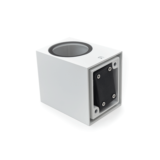 LED Wandleuchte eckig | weiß | 1-flammig | Aluminium | Innen & Außen IP44