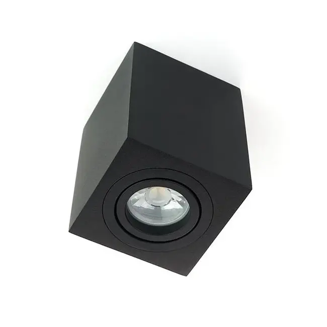 PURPL LED Deckenleuchte GU10 Armatur Aufbau Quadratisch Schwarz