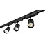 3-Phasen-Schienensystem-Set | 3 Meter | 5x CCT-Schienenstrahler | Schwarz
