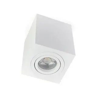 PURPL Aufbau-Deckenleuchte GU10 | 90 × 90 × 115 mm | Weiß | Eckig | IP20