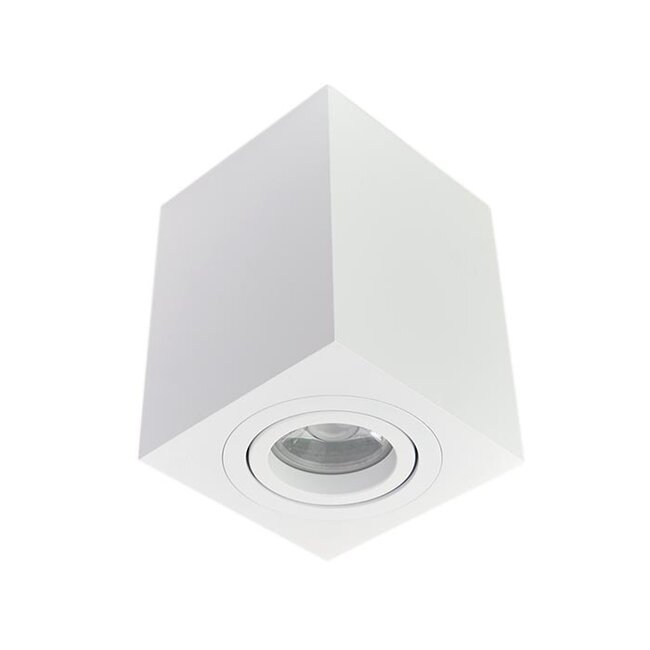 Aufbau-Deckenleuchte GU10 | 90 × 90 × 115 mm | Weiß | Eckig | IP20