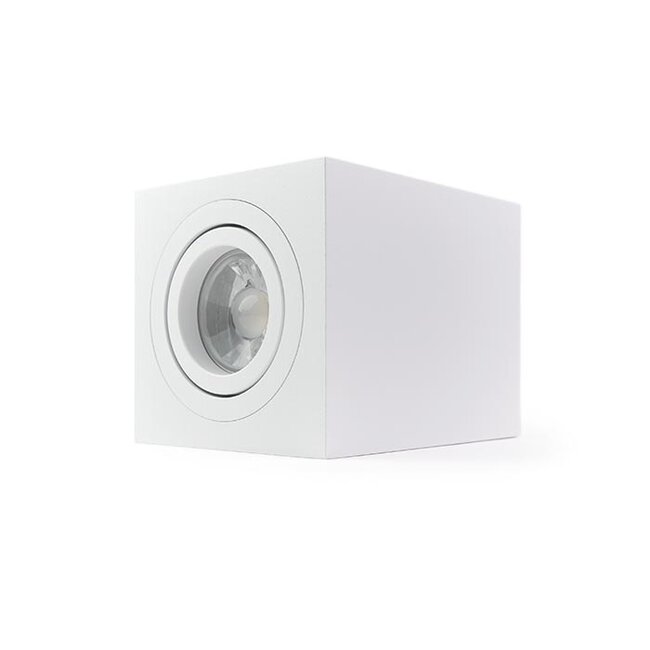 Aufbau-Deckenleuchte GU10 | 90 × 90 × 115 mm | Weiß | Eckig | IP20