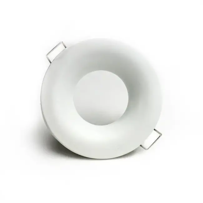 Einbaurahmen inkl. GU10 Fassung | Außen Ø85mm | Lochmaß Ø68mm | IP65 - wasserdicht | Aluminium Weiß