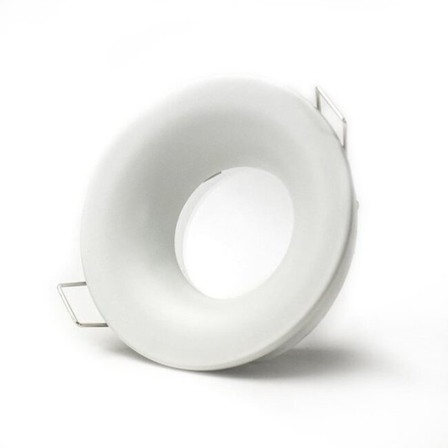 Einbaurahmen inkl. GU10 Fassung | Außen Ø85mm | Lochmaß Ø68mm | IP65 - wasserdicht | Aluminium Weiß