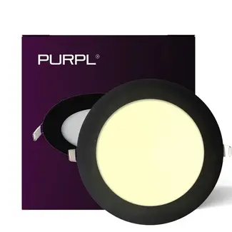 PURPL LED Einbaustrahler - 6W - ø120mm -Warmweiß - IP40 - Rund - Schwarz