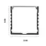 LED-Profil XL | 1,5 m x 35x35 mm | Aufputzmontage | Schwarz