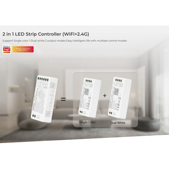 LED Controller für einfarbige & CCT LED-Streifen | Wi-Fi + 2.4GHz Funk | FUT035W+