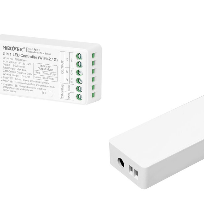 MiBoxer/Mi-Light 2 in 1 LED-Empfänger | Wifi + 2.4GHz | Einzelfarbe & CCT | FUT035W+