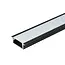 PURPL LED Streifen Profil | 1,5m x 30x10mm Schwarz | Einbau-Montage | Aluminium