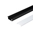 PURPL LED Streifen Profil | 1,5m x 30x10mm Schwarz | Einbau-Montage | Aluminium