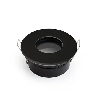 PURPL Einbaurahmen inkl. GU10 Fassung | Außen Ø83mm | Lochmaß Ø68mm | IP65 - wasserdicht | Aluminium Schwarz