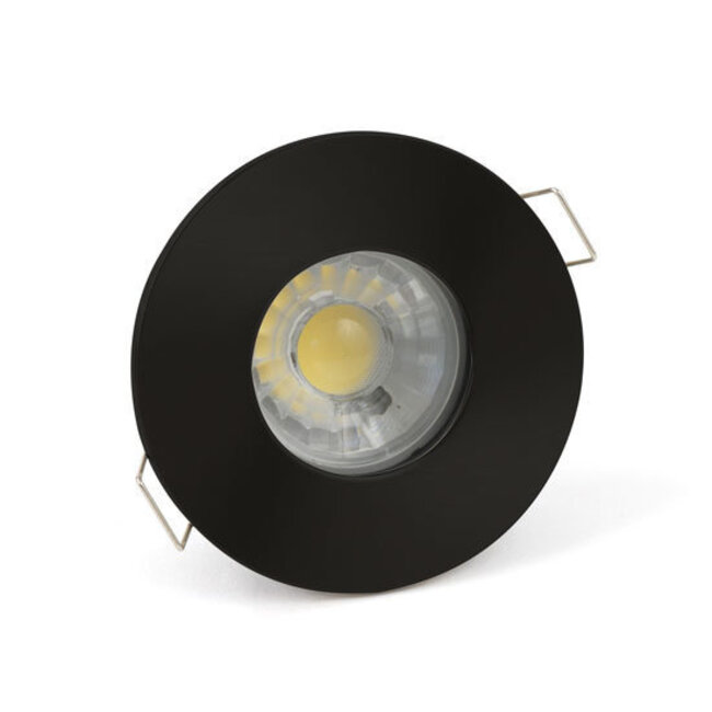 Einbaurahmen inkl. GU10 Fassung | Außen Ø83mm | Lochmaß Ø68mm | IP65 - wasserdicht | Aluminium Schwarz