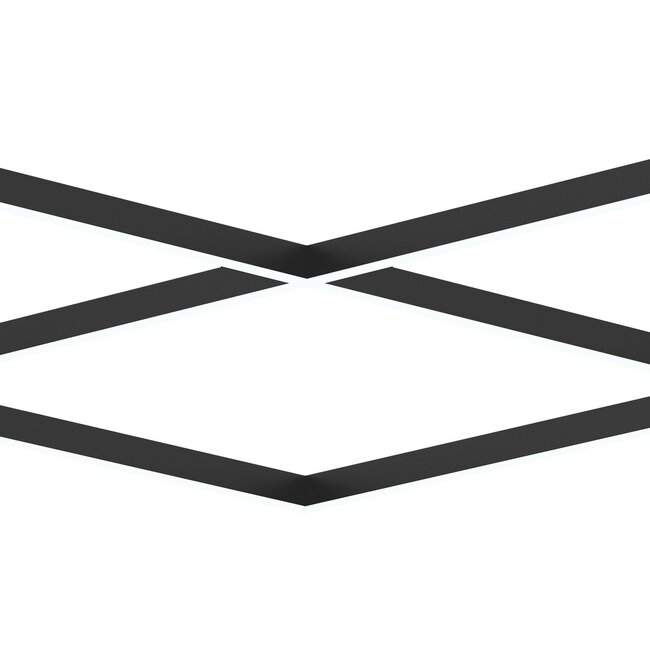 PURPL LED-Linearleuchte | X-Form | 20W | 3CCT (3000K | 4000K | 5700K) | dimmbar | schwarz