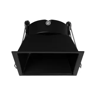 PURPL Einbaurahmen inkl. GU10 Fassung | Außen 88x88mm | Lochmaß Ø78mm | IP65 | Aluminium Schwarz