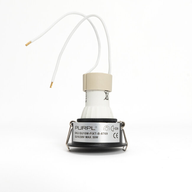 Einbaurahmen inkl. MR11 GU10 Fassung | Ø55mm x 28mm | IP20 | Aluminium schwarz