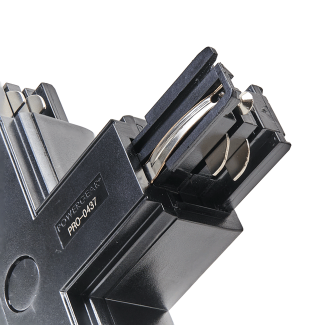 X Schienenconnector 4-adrig Schwarz | PRO-0437