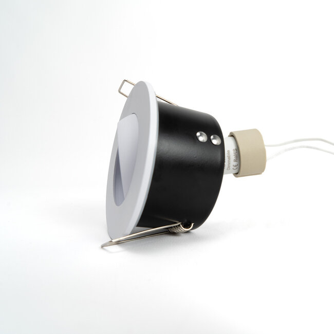 Einbaurahmen inkl. GU10 Fassung | Ø85mm x 45mm | IP65 | schwenkbar | Aluminium weiß