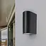 PURPL LED Wandleuchte | schwarz | 2-flammig | D-Form  | Aluminium | Innen & Außen IP44