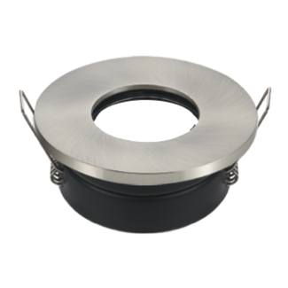 PURPL Einbaurahmen inkl. GU10 Fassung | Außen Ø83mm | Lochmaß Ø68mm | IP65 - wasserdicht | Aluminium Silber