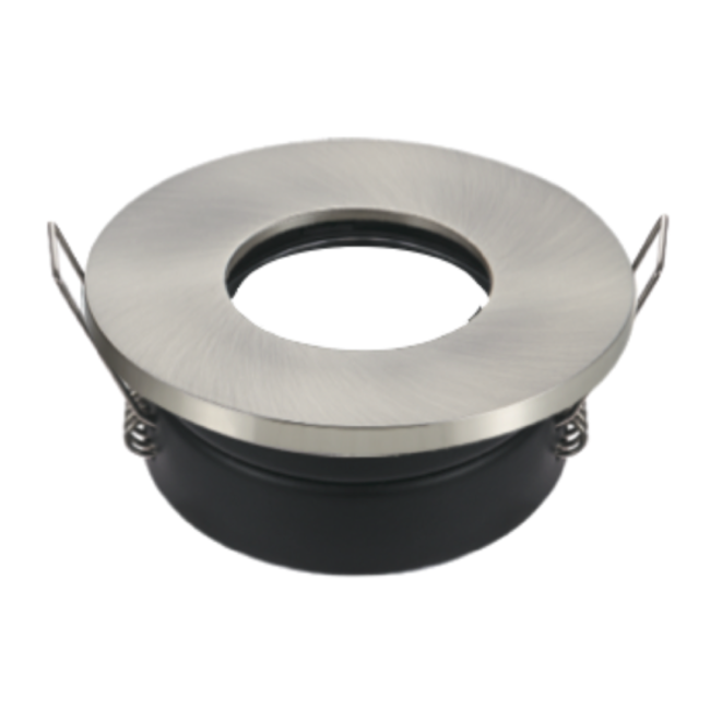 PURPL Einbaurahmen inkl. GU10-Fassung | Ø68mm x 35mm | wasserdicht IP65 | Aluminium silber