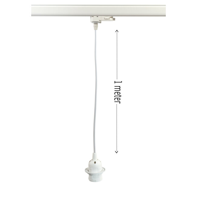 Powergear LED-Schienenleuchten E27 Sockel mit Kabel Weiß